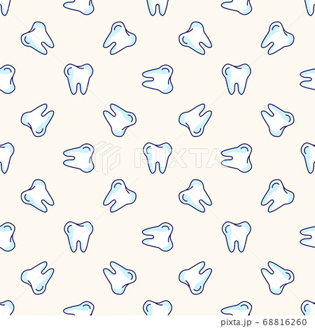 Vector seamless geometric pattern with teeth....のイラスト素材 [68816260] - PIXTA