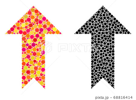 Dot Arrow Up Mosaic Icons 68816414