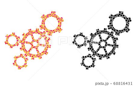 Dot Mechanism Mosaic Icons 68816431