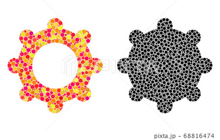 Dot Gear Mosaic Icons Dot Gear Mosaic Icons 68816474