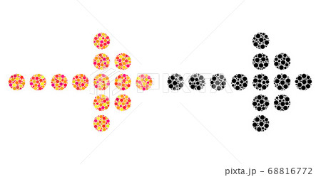 Dot Dotted Arrow Right Mosaic Icons 68816772