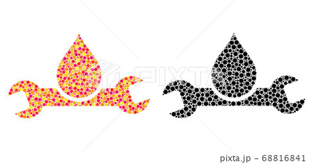 Dotted Plumbing Mosaic Icons 68816841