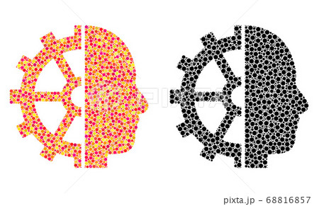 Dot Cyborg Gear Mosaic Icons Dot Cyborg Gear Mosaic Icons 68816857