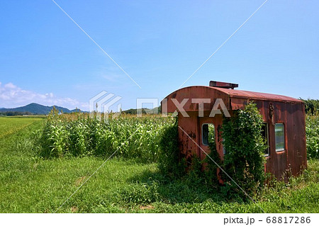 千葉県　田んぼの廃列車　南房総市 68817286