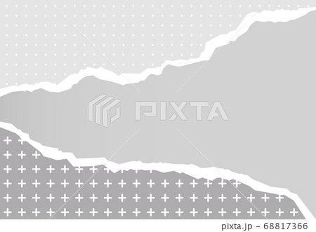 Gray paper with torn edges, vector background 68817366