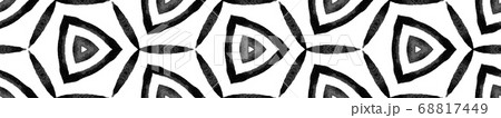 Black and white kaleidoscope Seamless Border Scrol Black and white kaleidoscope Seamless Border Scrol 68817449