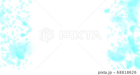 Turquoise Flower Petals Falling Down Dramatic Romのイラスト素材