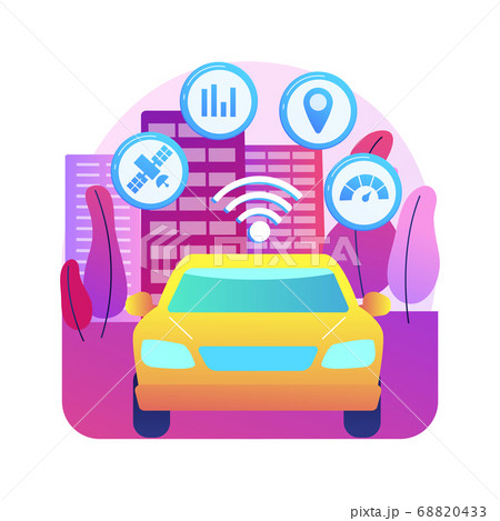 Intelligent transportation system abstract concept vector illustration. 68820433