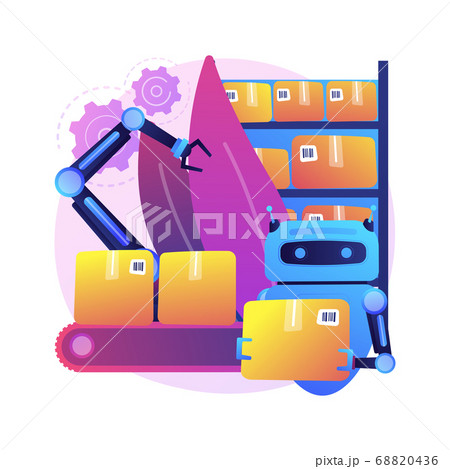 Warehouse robotization abstract concept vector illustration. 68820436