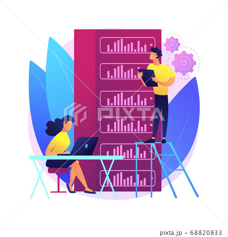 Big data storage abstract concept vector illustration. Big data storage abstract concept vector illustration. 68820833