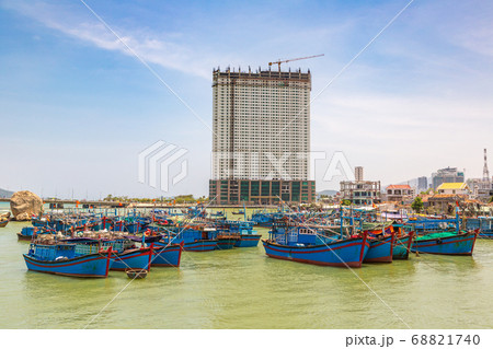Fishing boats in Nha Trang, Vietnam 68821740