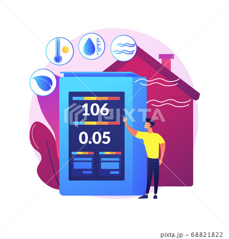 Air quality monitor abstract concept vector illustration. Air quality monitor abstract concept vector illustration. 68821822