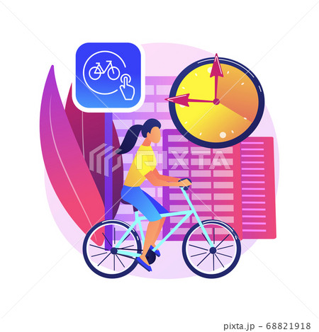 Bike sharing abstract concept vector illustration. Bike sharing abstract concept vector illustration. 68821918