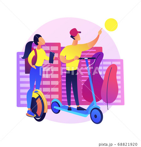 Personal electric transport abstract concept vector illustration. Personal electric transport abstract concept vector illustration. 68821920