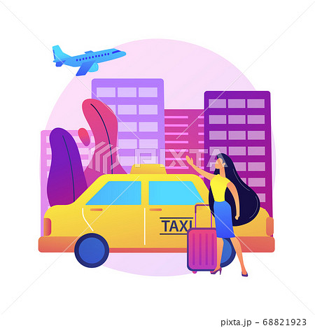Taxi transfer abstract concept vector illustration. 68821923