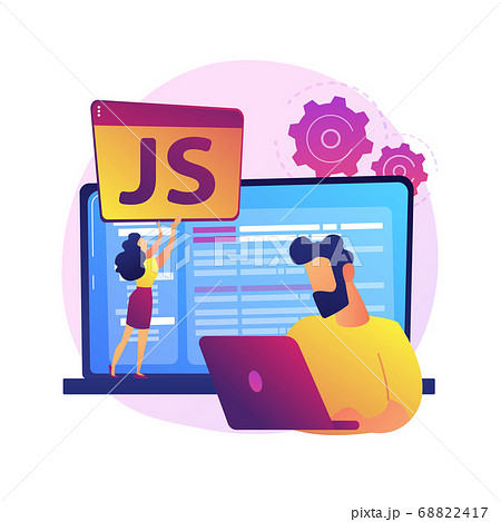 JavaScript abstract concept vector illustration.のイラスト素材 [68822417] - PIXTA