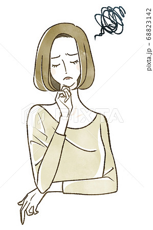 考えている女性 68823142