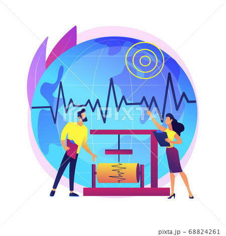 Seismology abstract concept vector illustration. 68824261