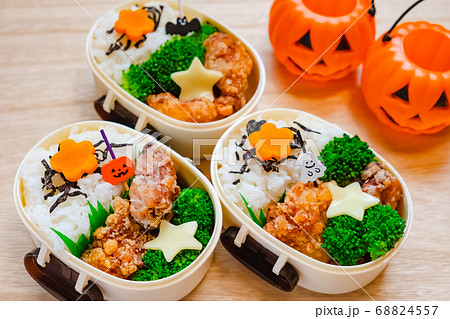 唐揚げ弁当 ハロウィン風 唐揚げ弁当 ハロウィン風 68824557