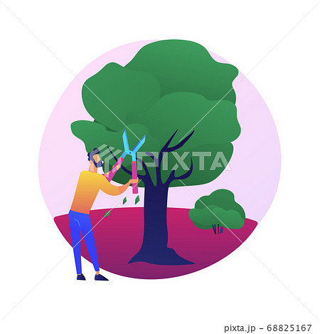 Cutting trees and shrubs abstract concept vector illustration. Cutting trees and shrubs abstract concept vector illustration. 68825167