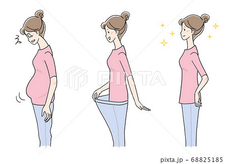 ダイエットの女性 バリエーションセット ダイエットの女性 バリエーションセット 68825185