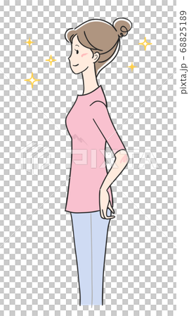 A woman who succeeded in dieting 68825189