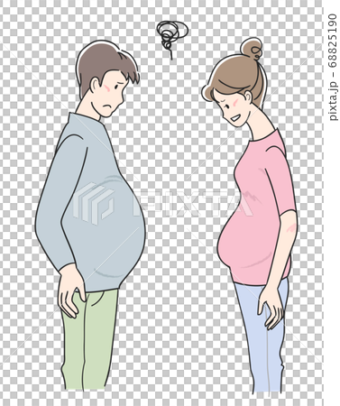 Men and women suffering from visceral obesity 68825190