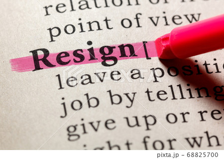 definition of resign 68825700