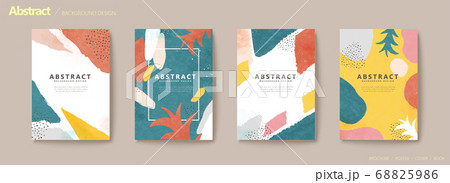 Abstract colorful flyer set 68825986