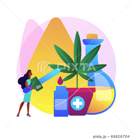Hemp seed oil abstract concept vector illustration. Hemp seed oil abstract concept vector illustration. 68826704
