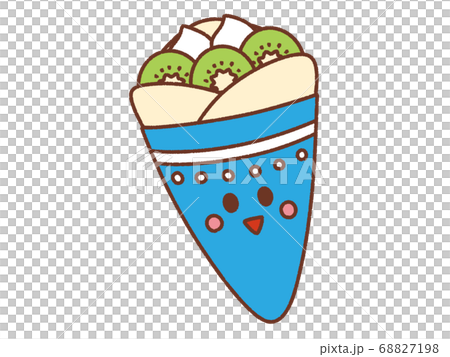 クレープ 3 キャラのイラスト素材