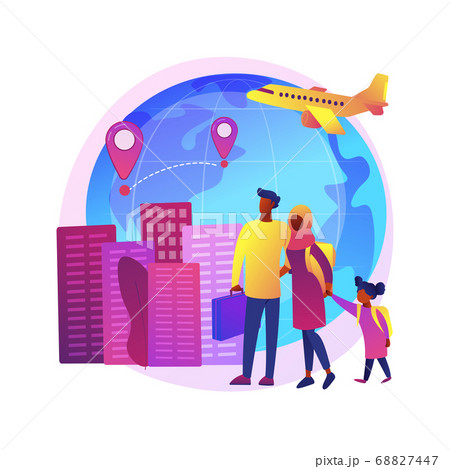 Immigration abstract concept vector illustration. Immigration abstract concept vector illustration. 68827447
