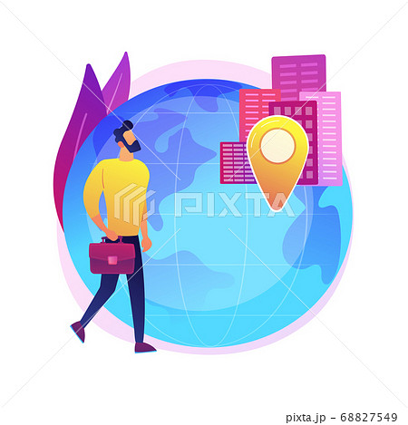 Occupational migration abstract concept vector illustration. 68827549