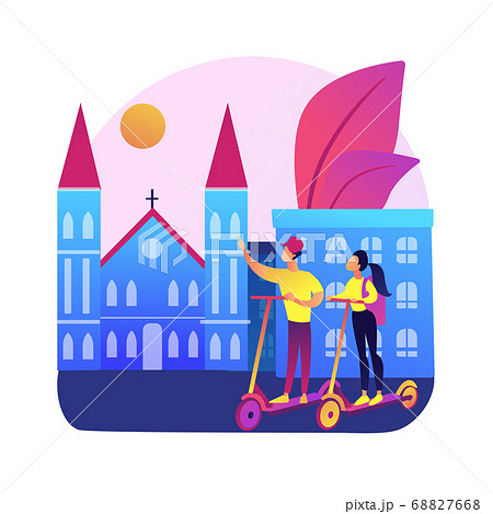 City tour abstract concept vector illustration. 68827668