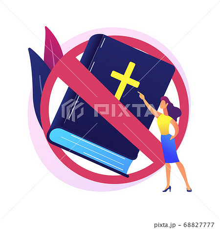 Atheistic worldview abstract concept vector illustration. 68827777