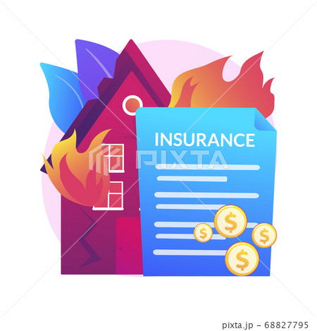 Fire insurance abstract concept vector illustration. Fire insurance abstract concept vector illustration. 68827795