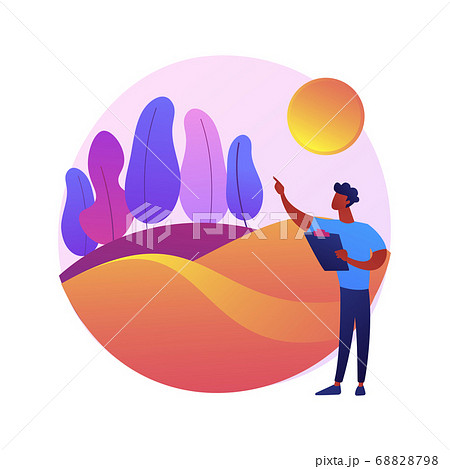 Desertification abstract concept vector illustration. Desertification abstract concept vector illustration. 68828798