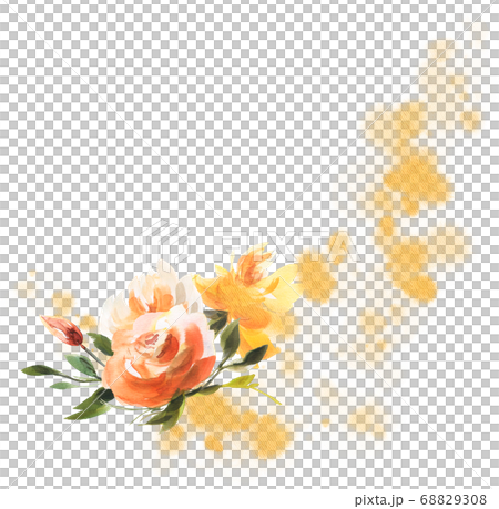 Elegant and beautiful seamless orange flower - Stock