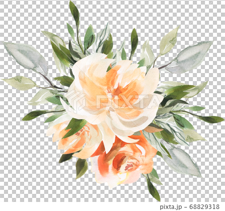 Elegant and beautiful seamless orange flower - Stock