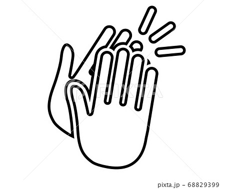 拍手アイコン素材 ベクターのイラスト素材 6399