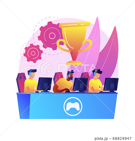 Cybersport team abstract concept vector illustration. 68829947