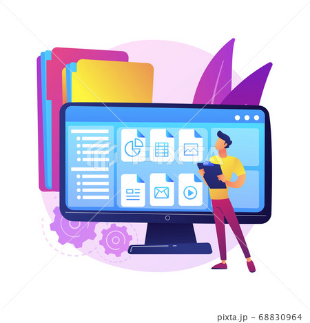 Document management soft abstract concept vector illustration. Document management soft abstract concept vector illustration. 68830964