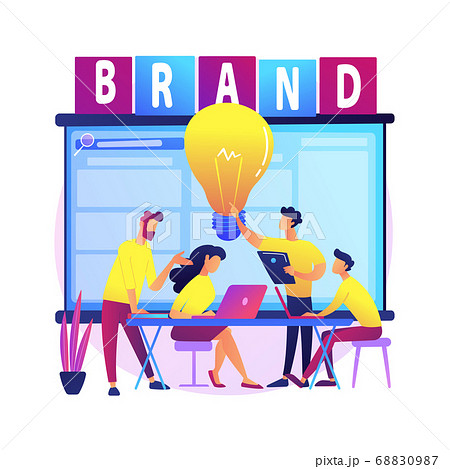 Branded workshop abstract concept vector illustration. 68830987