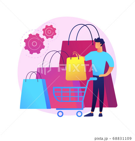 Purchasing habits abstract concept vector illustration. 68831109