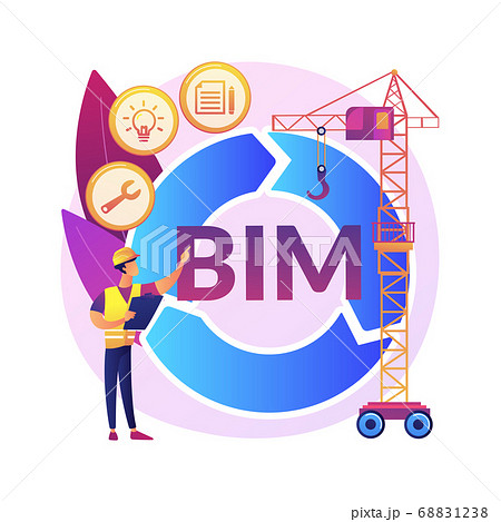 Building information modeling abstract concept vector illustration. 68831238