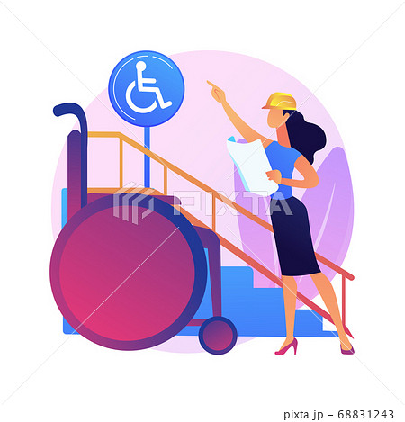 Accessible environment design abstract concept vector illustration. Accessible environment design abstract concept vector illustration. 68831243