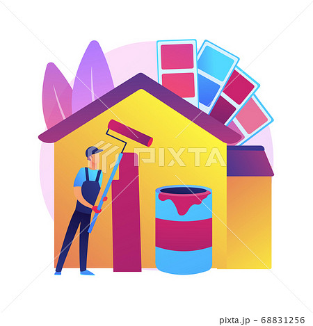 Painter services abstract concept vector illustration. Painter services abstract concept vector illustration. 68831256
