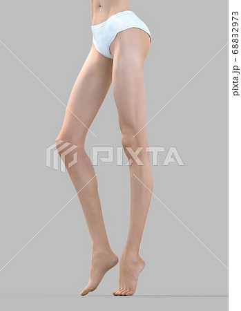 美しい女性の脚　perming3DCG イラスト素材 68832973