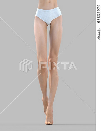 美しい女性の脚　perming3DCG イラスト素材 68832976