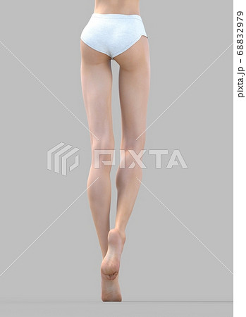 美しい女性の脚　perming3DCG イラスト素材 68832979